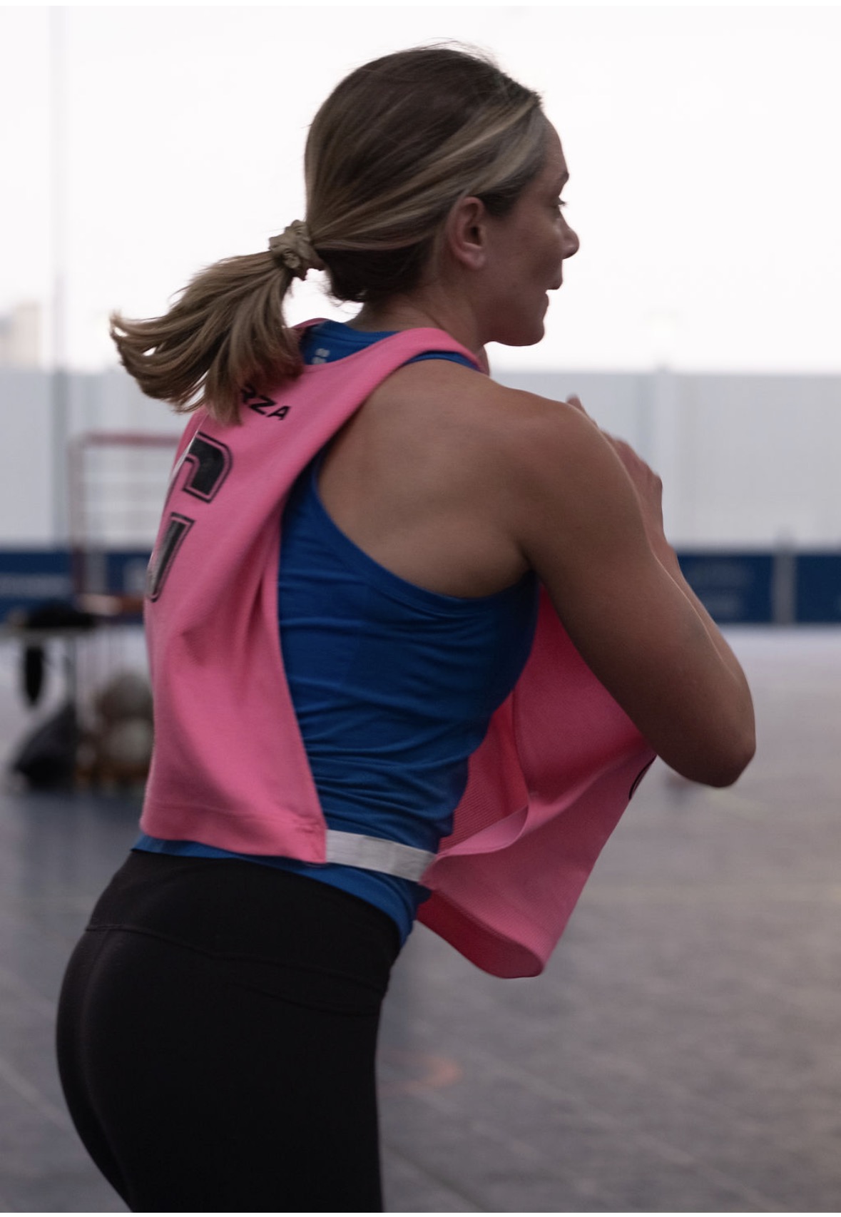 Rachel Bird training on court